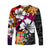 (Custom Text and Number) Fiji Tie Dye Long Sleeve Shirt Polynesian Tribal Creative Tropical Flowers LT13 - Polynesian Pride