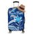 (Custom Personalised) Hawaii Flowers Wave Luggage Cover Kanaka Maoli Blue Polynesian LT13 Blue - Polynesian Pride