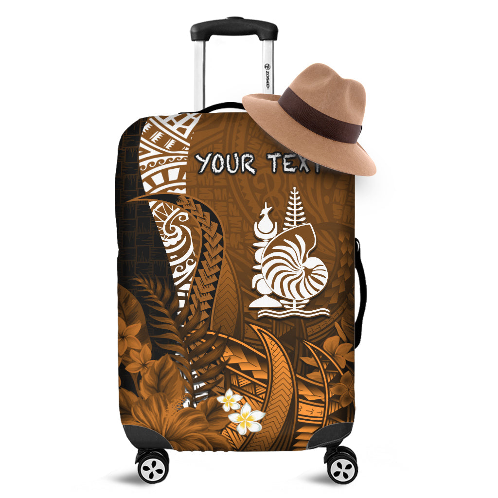 (Custom Personalised) New Caledonia Luggage Covers Nautilus Gold Polynesian Hibiscus LT13 Gold - Polynesian Pride