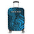 (Custom Personalised) Hawaii Luggage Cover Kakau Polynesia Hawaiian Fish Hook Ver.05 LT14 Blue - Polynesian Pride