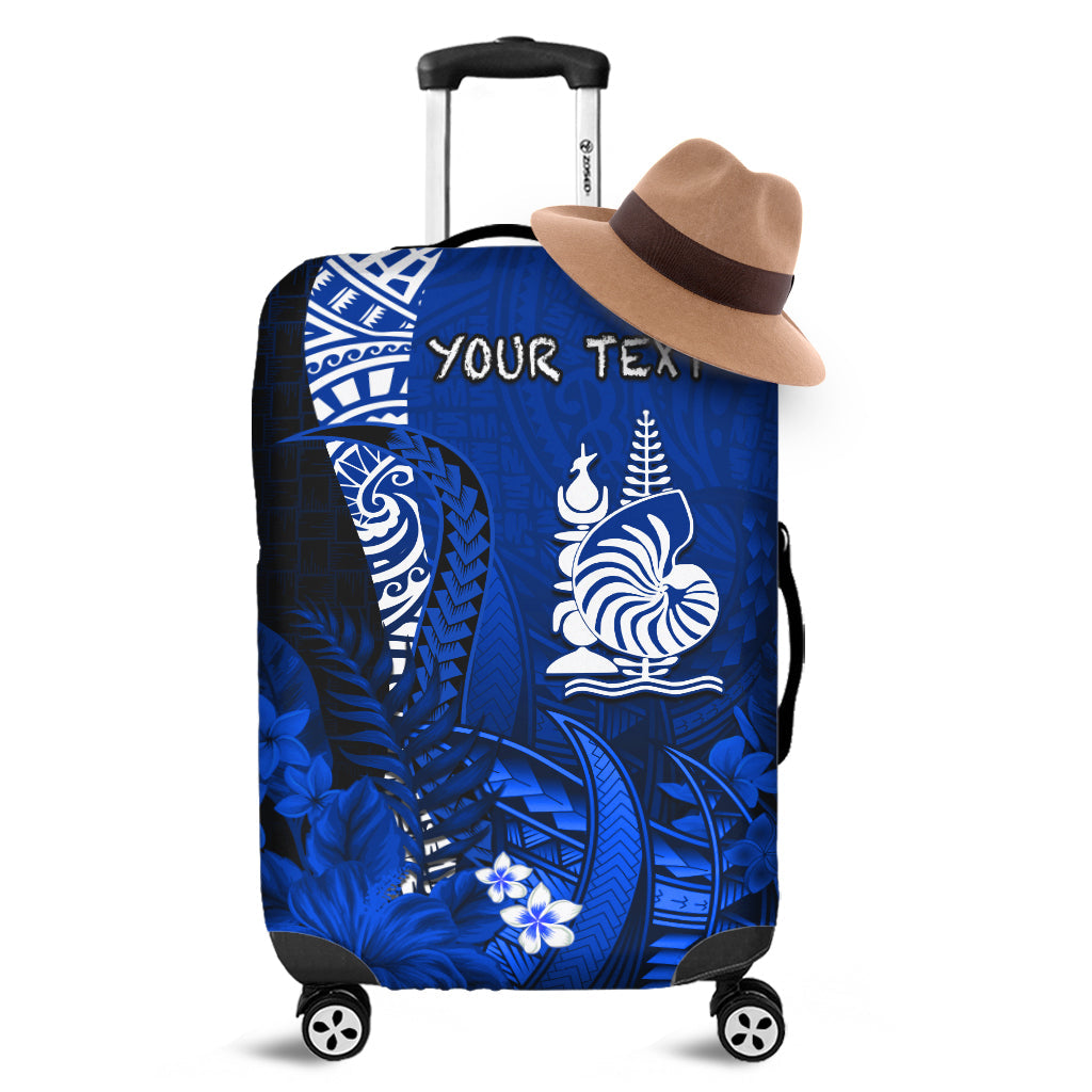 (Custom Personalised) New Caledonia Luggage Covers Nautilus Blue Polynesian Hibiscus LT13 Blue - Polynesian Pride