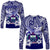 (Custom Personalised) Samoa Polynesian Long Sleeve Shirt Samoan Loved Turtles LT13 Unisex Blue - Polynesian Pride