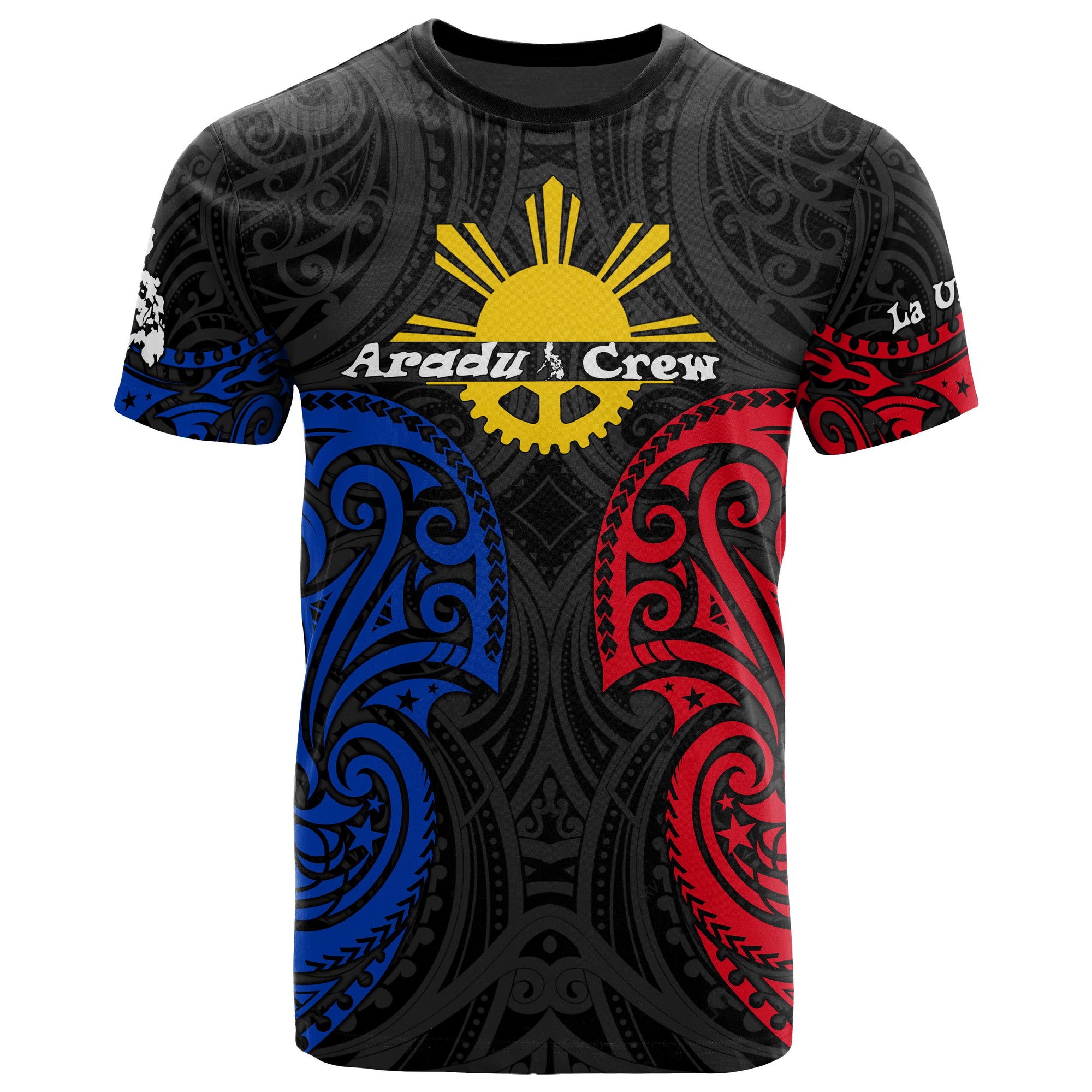 The Philippines Custom T Shirt Aradu Crew La Union Unisex Black - Polynesian Pride