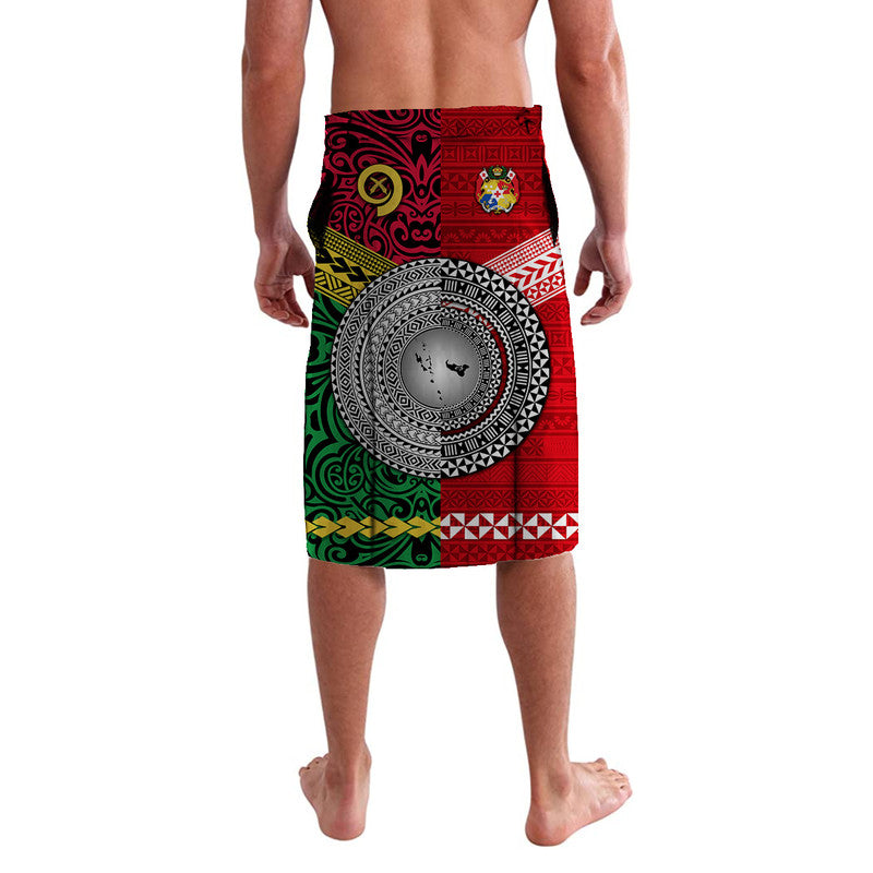 Vanuatu And Tonga Lavalava Polynesian Together Bright Red LT8 - Polynesian Pride