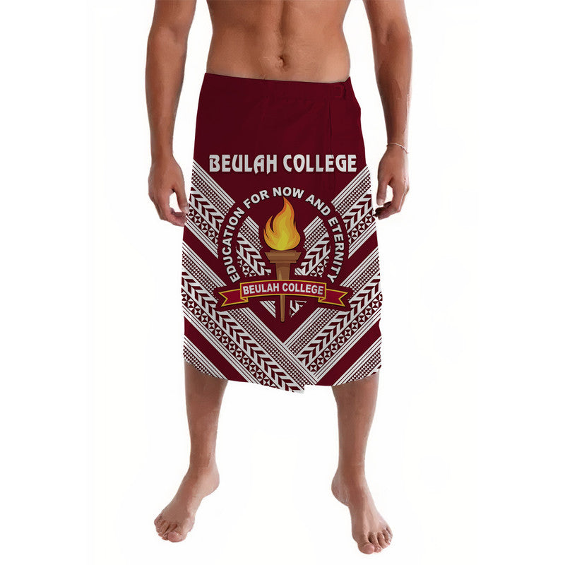 Tonga Beulah College Lavalava Creative Style LT8 Burgundy - Polynesian Pride