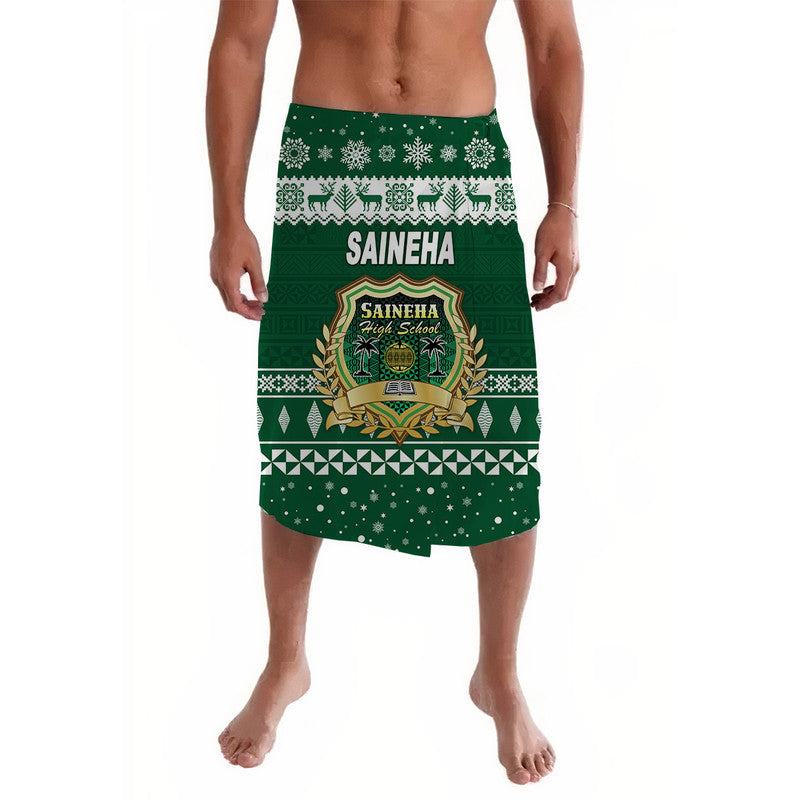 Tonga Saineha High School Christmas Lavalava Simple Style LT8 Green - Polynesian Pride