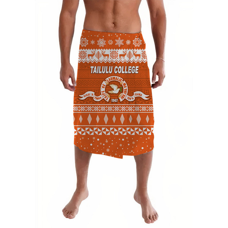 Tonga Tailulu College Christmas Lavalava Simple Style LT8 Orange - Polynesian Pride