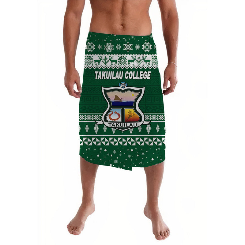 Tonga Takuilau College Christmas Lavalava Simple Style LT8 Green - Polynesian Pride