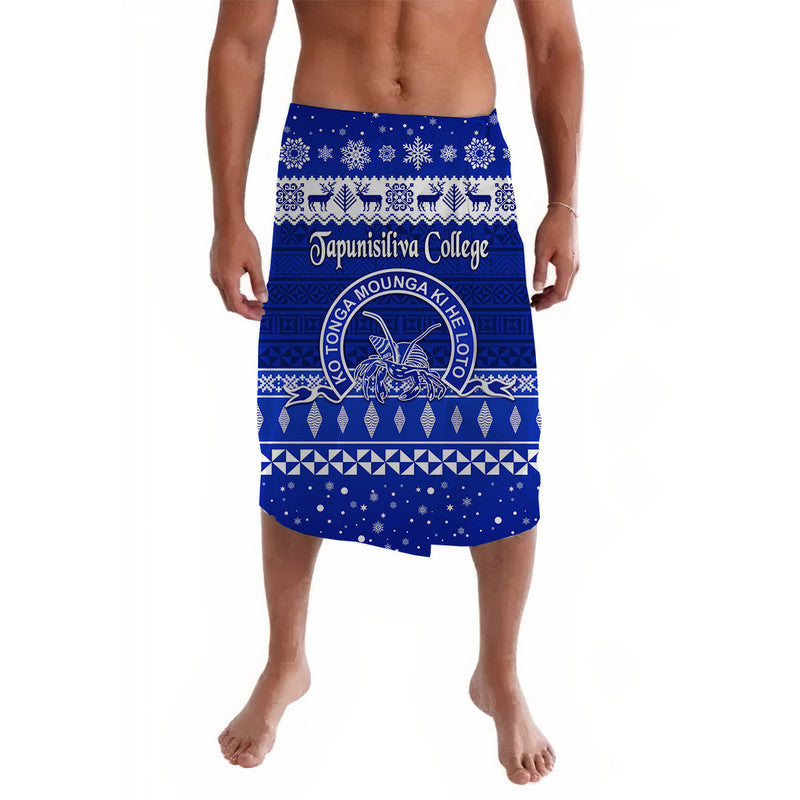 Tonga Tapunisiliva College Christmas Lavalava Simple Style LT8 Blue - Polynesian Pride