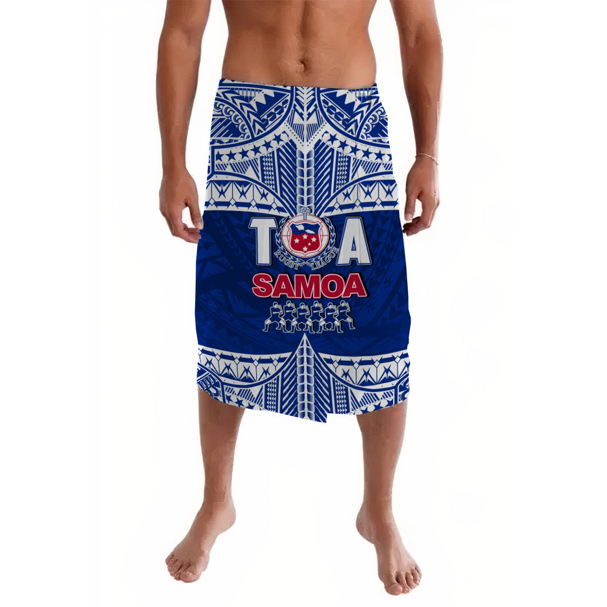 Toa Samoa Rugby Lavalava Siva Tau LT6 Blue - Polynesian Pride