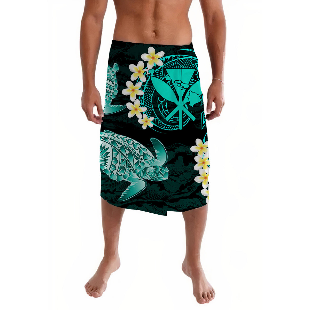 Hawaii Kanaka Turtle Lavalava Style No.4 LT6 Lavalava Green - Polynesian Pride