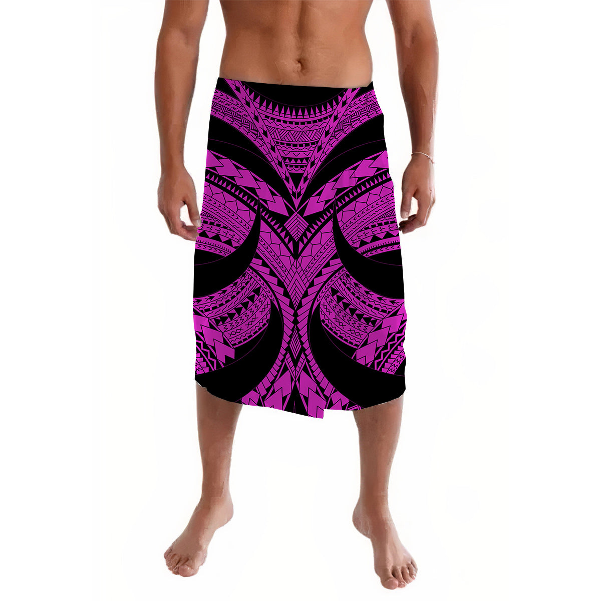 Polynesian Tribal Samoa Tattoo Purple Lavalava LT6 Lavalava Black - Polynesian Pride