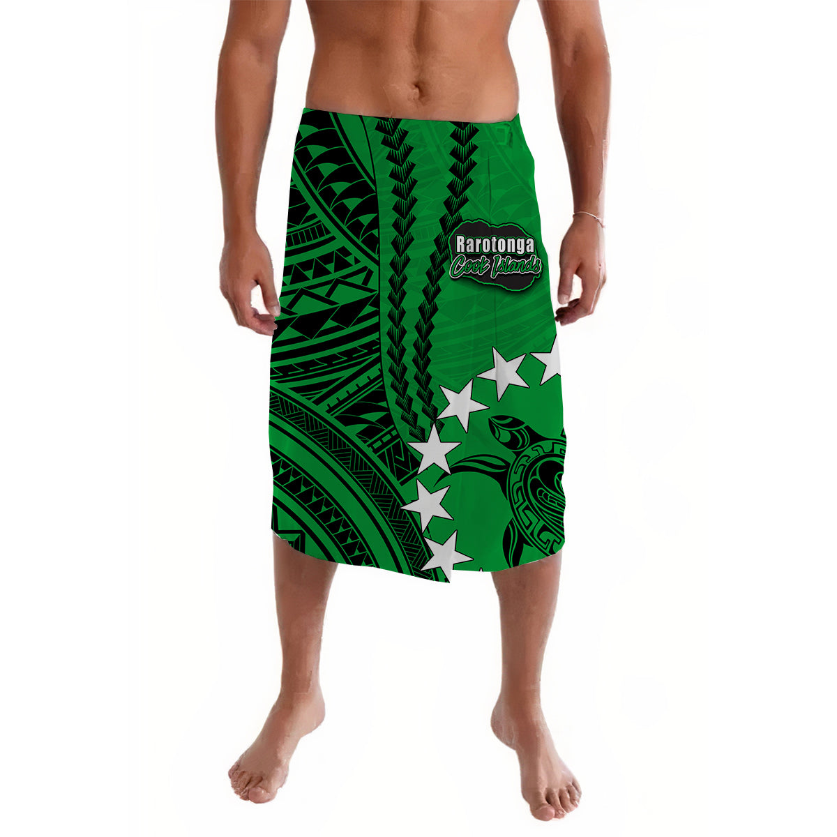 Cook Islands Rarotonga Polynesian Lavalava LT6 Lavalava Green - Polynesian Pride