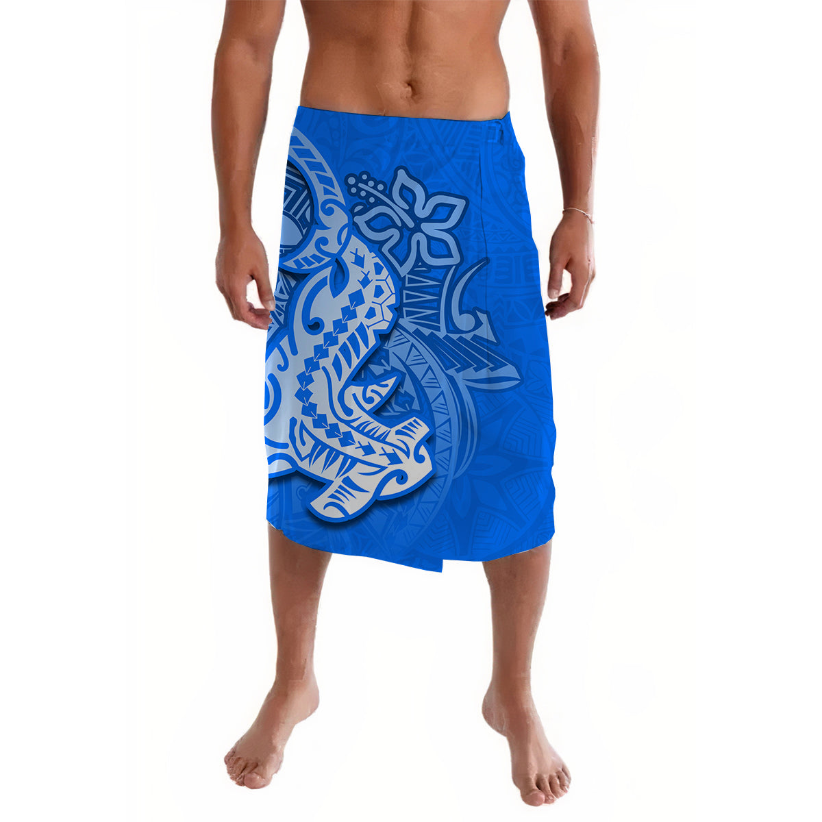 Hawaiian Shark Polynesian Lavalava Blue LT6 Lavalava Blue - Polynesian Pride