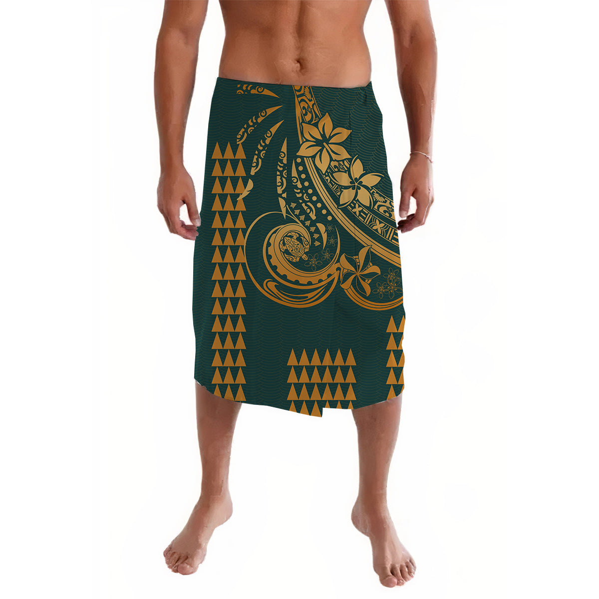 Kakau Hawaiian Polynesian Lavalava LT6 Lavalava Green - Polynesian Pride LLC