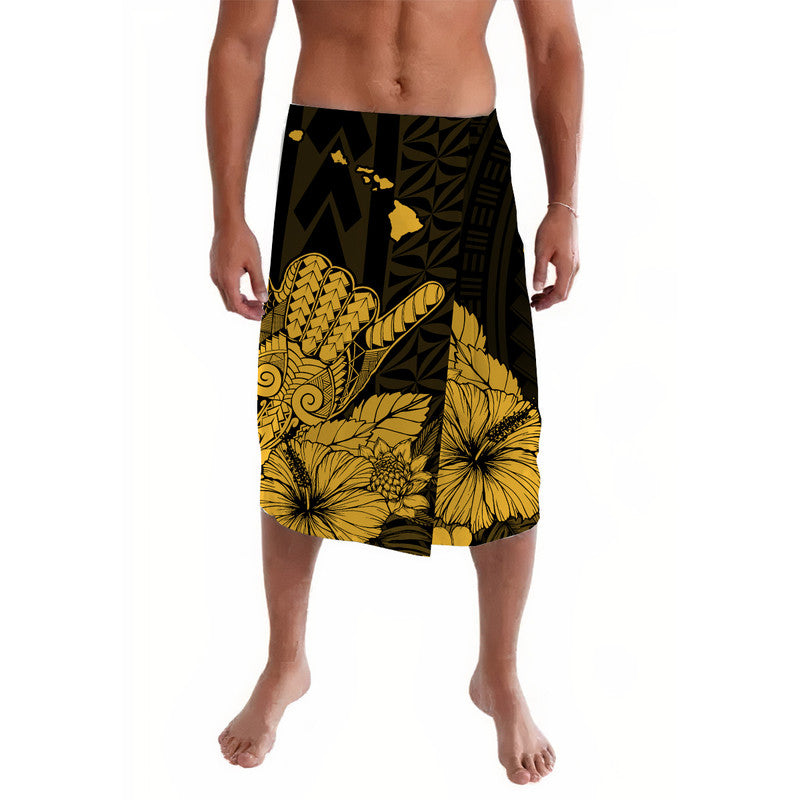 Hawaii Shaka Sign Lavalava Gold Version LT9 Gold - Polynesian Pride