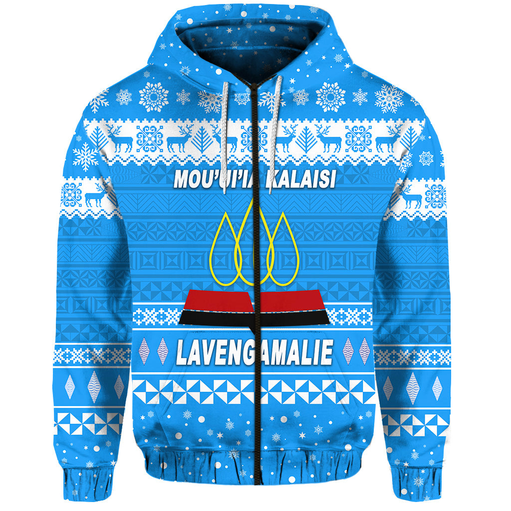 Custom Lavengamalie College Christmas Zip Hoodie Simple Style LT8 - Polynesian Pride