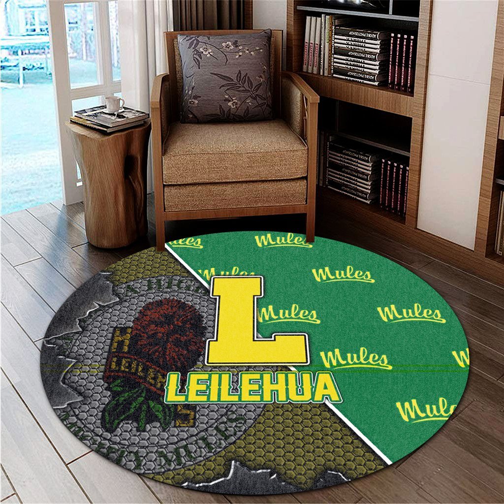 Hawaii - Leilehua High Round Carpet - AH Round Carpet Green - Polynesian Pride