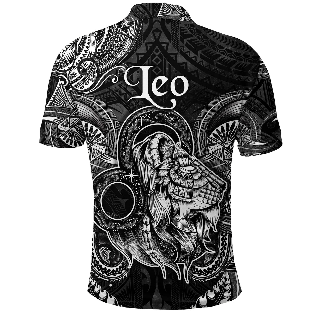 Leo Zodiac Polynesian Polo Shirt Unique Style Black LT8 - Polynesian Pride