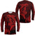 (Custom Personalised) Hawaii Long Sleeve Shirt Shark and Turtle Mix Kakau Red LT9 Unisex Red - Polynesian Pride