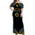 Vanuatu Proud To Be A Ni-Van - Polynesian Pattern Off Shoulder Long Dress - Sanma Province LT7 Women Black - Polynesian Pride