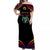 Vanuatu Proud To Be A Ni-Van - Polynesian Pattern Off Shoulder Long Dress - Torba Province LT7 Women Black - Polynesian Pride