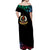 Vanuatu Proud To Be A Ni-Van - Polynesian Pattern Off Shoulder Long Dress - Shefa Province LT7 - Polynesian Pride