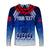 Personalised Samoa Sevens Long Sleeves Shirt Manu Siva Tau With Ula Fala LT7 - Polynesian Pride