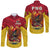 Papua New Guinea Rugby Kumul Pride Long Sleeve Button Shirt - LT2 Unisex YELLOW - Polynesian Pride