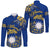 Nauru Independence - The Way Of Water Sleeve Button Shirt - LT2 Unisex BLUE - Polynesian Pride