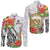 Hawaii Hibiscus Kanaka Polynesia Long Sleeve Button Shirt - LT2 Unisex WHITE - Polynesian Pride