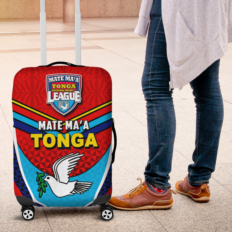 Tonga Mate Ma'a Rugby Luggage Cover Jersey LT6 Red - Polynesian Pride