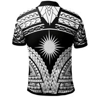 Marshall Islands Polo A Piece Of My Heart White Color - Polynesian Pride