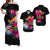 Marshall Islands Polynesian Hibiscus Matching Dress and Hawaiian Shirt LT12 Black - Polynesian Pride