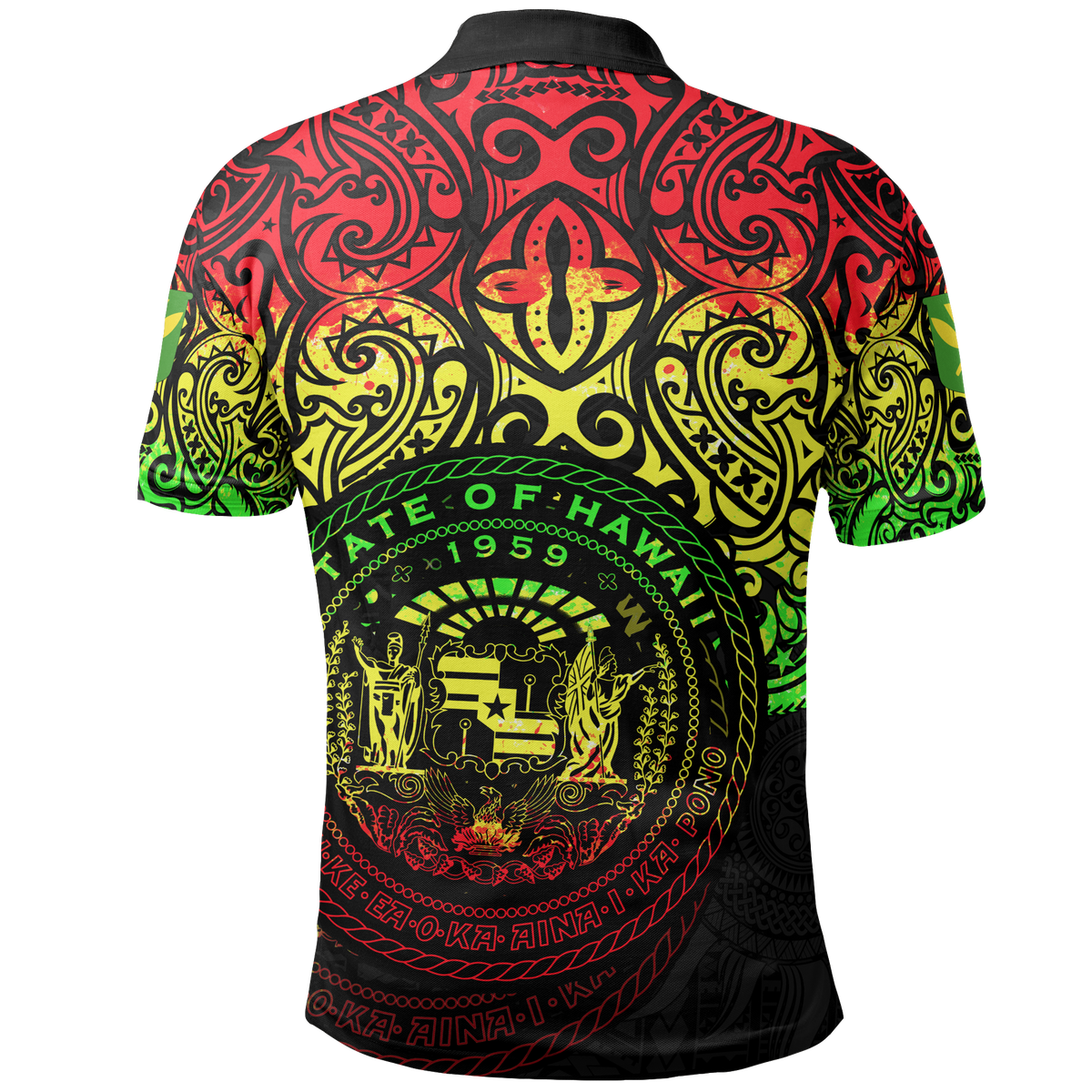 Hawaii Polo Shirt Hawaii Seal Pride Style (Reggae) - Polynesian Pride