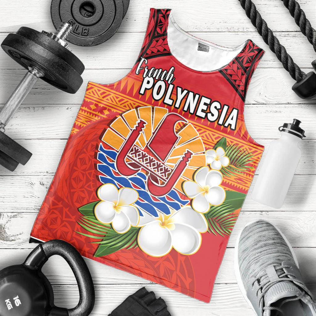 (Custom Personalised) French Polynesia Men Tank Top Happy Internal Autonomy Day Special Version LT14 Red - Polynesian Pride