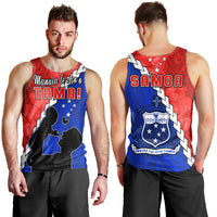 Happy Samoan Fathers Day Men Tank Top Hibiscus Mix Polynesian Pattern LT14 - Polynesian Pride