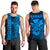 (Custom Personalised) Hawaii Men Tank Top Kakau Kanaka Maoli Combine Polynesian Shark Ver.03 LT14 Blue - Polynesian Pride