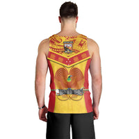 Papua New Guinea Rugby Men Tank Top PNG Kumuls Bird Of Paradise Yellow LT14 - Polynesian Pride