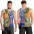 (Custom Personalised) Australia Wallabies And Toa Samoa Rugby Men Tank Top Aboriginal Mix Polynesian LT14 Blue - Polynesian Pride