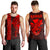 (Custom Personalised) Hawaii Men Tank Top Kakau Kanaka Maoli Combine Polynesian Shark Ver.06 LT14 Red - Polynesian Pride