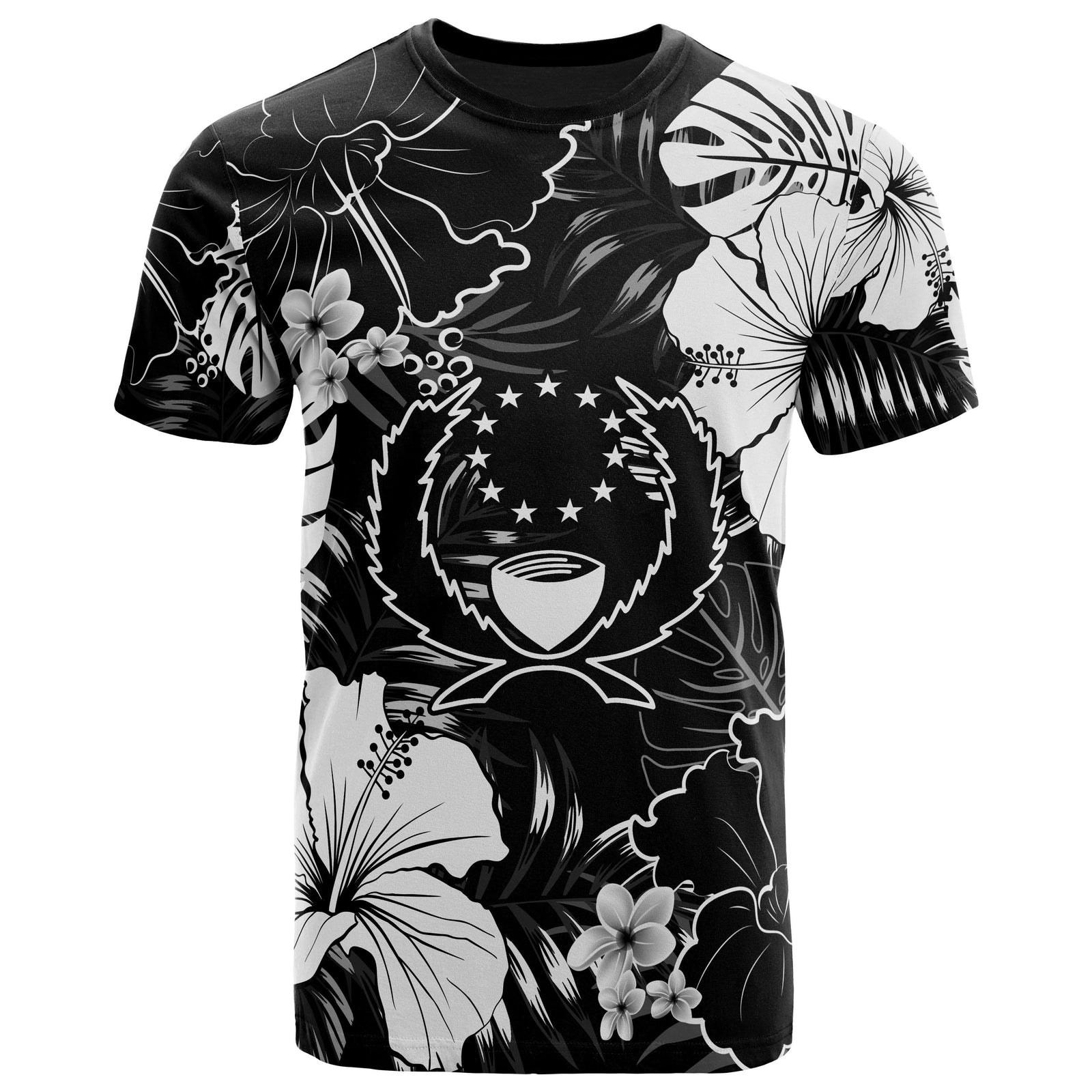 Pohnpei Micronesia T Shirt White Hibiscus Palm Monstera Unisex WHITE - Polynesian Pride
