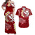 Hawaii Kanaka Turtle Matching Dress and Hawaiian Shirt Style No.2 LT6 Red - Polynesian Pride