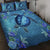 Hawaii Blue Turtle Flower Quilt Bed Set - Ocean Secret - AH - Polynesian Pride