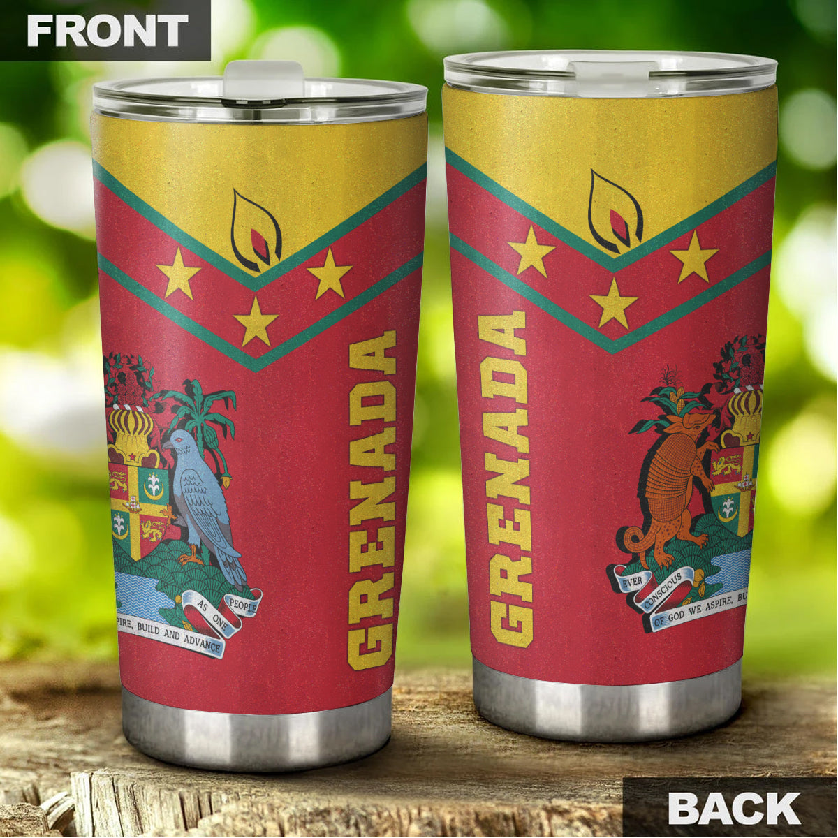 Grenada Tumbler - Proud Grenadian - LT12 - Polynesian Pride