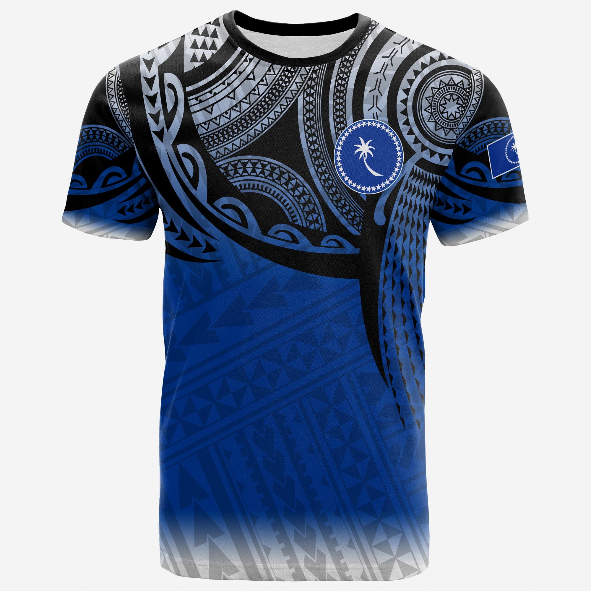 Chuuk Micronesia T Shirt Tattoo Pattern Unisex Blue - Polynesian Pride