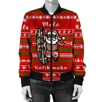 Hawaii Christmas Santa Claus Surf Bomber Jacket - Fun Style - AH - Polynesian Pride