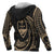 Guam Polynesian Hoodie Gold Tribal Wave - Polynesian Pride