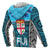 Fiji Polynesian Hoodie Flag With Pattern - Polynesian Pride