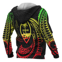 Guam Polynesian Zip up Hoodie Reggae Tribal Wave - Polynesian Pride